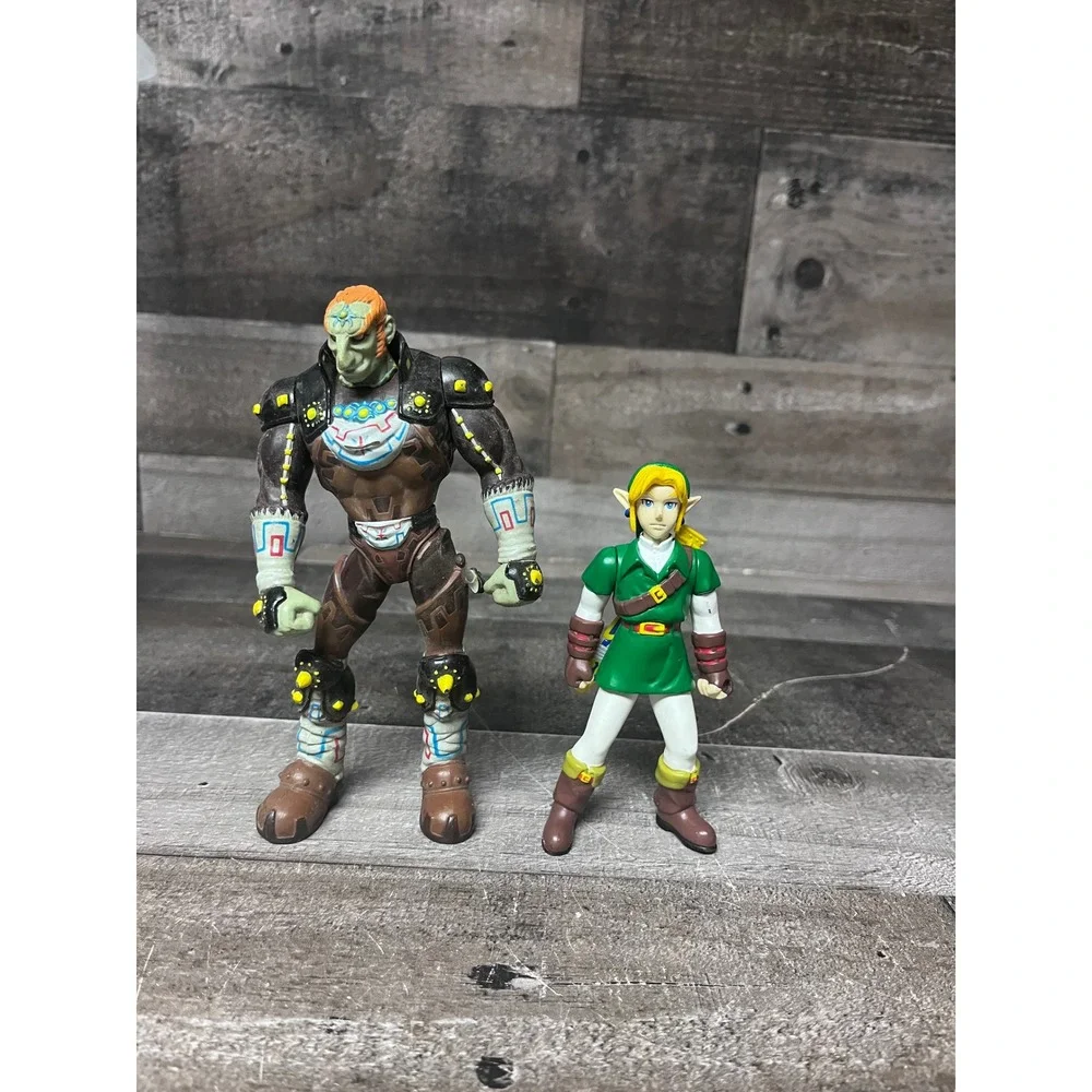 Vintage Legend of Zelda Ocarina of Time Link & Ganondorf Action Figures BD&A
